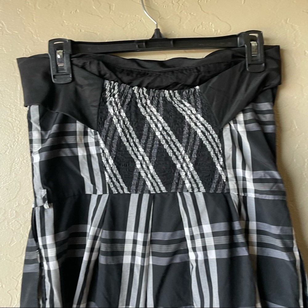 Zara Black and White Plaid Sheath Mini Dress - Picture 5 of 7